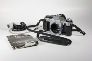 Vintage Canon Ae - 1 Program 35mm Film Slr Camera Body & Accessories