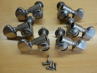 1960s Grover Usa Vintage Nickel Pat Pend Tuners Machines Gibson Embossed Exc