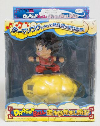 Vintage Goku Myotokumo Moving Alarm Clock Quartz Dragon Ball Theme Song Sounds