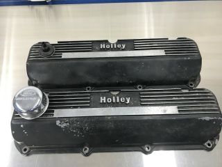 Vintage Holley Mickey Thompson Ford 429 460 M/t Aluminum Valve Covers Bbf 385