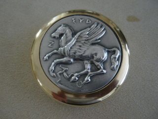 Vintage Rare Lalaounis Jewelry Greek Silver Bronze Presentation Desk Paperweight