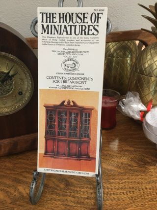 Vintage The House Of Miniatures X - Acto Chippendale Breakfront 40048 2