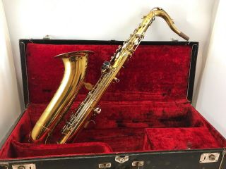 Rare Evette & Schaeffer Paris Saxophone W/ Case Vintage Sax,  France,  Tenor