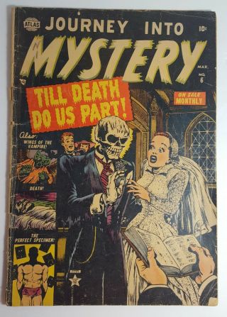 Journey Into Mystery Vol.  1 6 March 1953 Marvel Atlas Comics Vintage Till Death