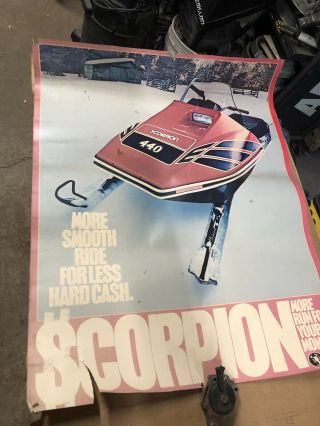 4 SCORPION 1979 POSTERS Vintage Snowmobile Ships WHIP STING 2