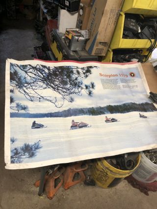 4 SCORPION 1979 POSTERS Vintage Snowmobile Ships WHIP STING 4