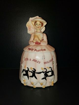 Rare Mary Poppins Cookie Jar Vintage 1964 Disney Enesco
