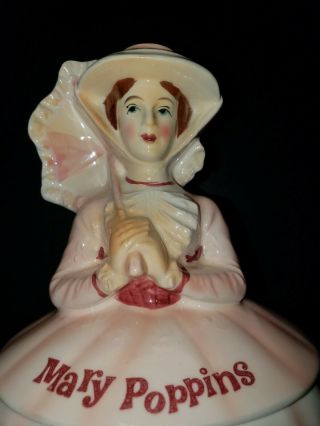 Rare Mary Poppins Cookie Jar Vintage 1964 Disney Enesco 9