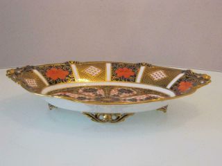 Stunning Vintage Royal Crown Derby Porcelain Imari 1128 Acorn Handled Comport