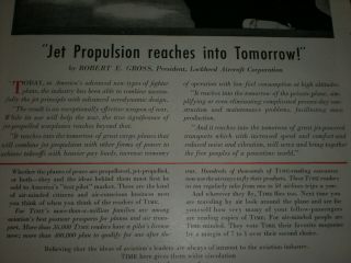 1945 FUTURE AIRPLANE FUTURISTIC PLANE WWII vintage TIME Trade art print ad 3