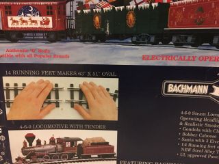 VTG Bachmann White Christmas Express 90023 G Scale Train Big Haulers 6