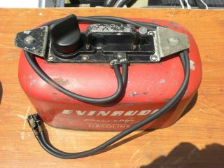 Vintage Johnson/evinrude Outboard 4 Gallon Pressurized Gas Tank W/hose