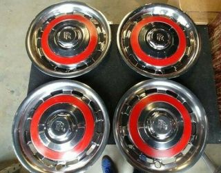 Rolls Royce Silver Shadow Stainless Steel Hub Caps Set Of Four Vintage