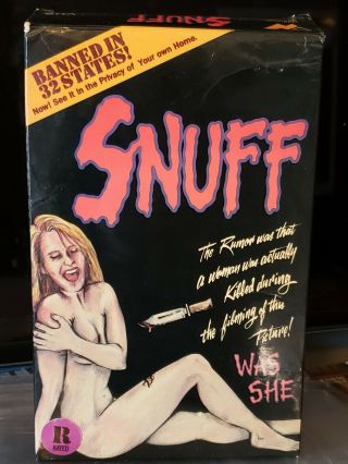 Snuff Horror Big Box Vhs Htf Extremely Rare Slasher Oop