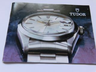 Rolex Tudor Vintage Chronograph,  Submariner Booklet.