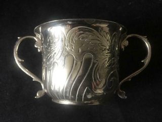 Arts And Crafts Hallmarked Silver Two Handled Cup Arthur Stuart Harris