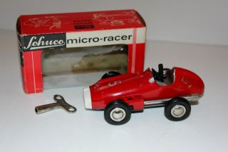 Vintage Schuco German 1043 Mercedes 2.  5 1 Wind Up Micro Racer & Box