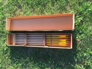 Box Of 12 Vintage Black Hawk Arrows Nos Box