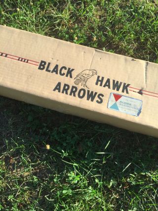 Box of 12 Vintage Black Hawk Arrows NOS Box 6