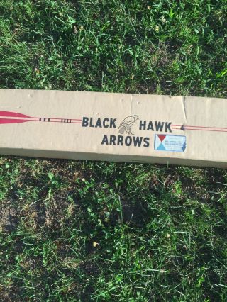 Box of 12 Vintage Black Hawk Arrows NOS Box 8