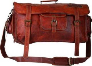 Rustic Leather Vintage Laptop Backpack Rucksack Messenger Satchel Bag