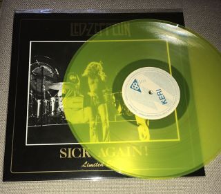 Led Zeppelin Sick Again Very Rare European Vintage Yellow Vinyl Tmq Tmoq 15/50