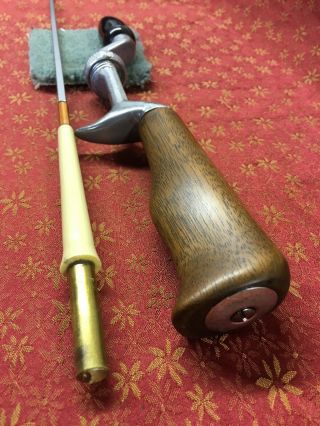 Old South Bend Square Steel Collectable Rod/walnut Grip,  Reconditioned,  4’6”
