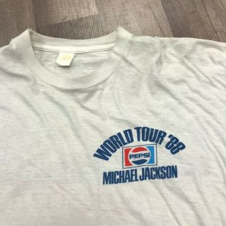 Vintage Michael Jackson Rare 1989 Pepsi Bad Tour Size M Mj King Of Pop Vtg