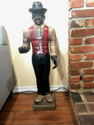 Vintage Black Americana Hand Carved Wooden Statue