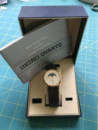 Vintage Seiko Moon 7434 - 7009 Quartz Men 