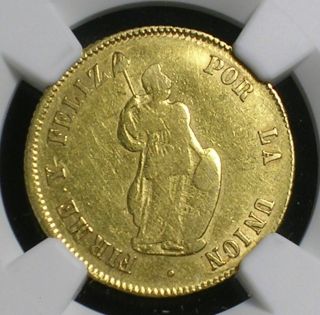 Republic of Peru 1854 Lima Gold 2 Escudos NGC VF - 30 Very Rare Only 5 Known 2