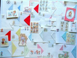 Vintage Betsey Clark Stationery Stickers Postalettes Greeting Cards