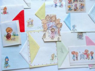 Vintage Betsey Clark Stationery Stickers Postalettes Greeting Cards 6