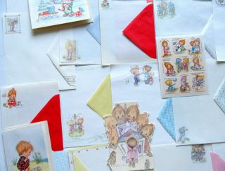 Vintage Betsey Clark Stationery Stickers Postalettes Greeting Cards 7