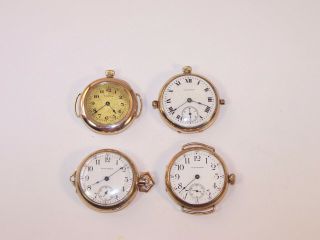 Vintage Waltham Gold Filled Wire - Lug Trench & Pendant Wrist Watches