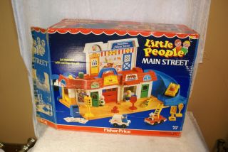 Vintage Fisher - Price Little People Main Street Play Set