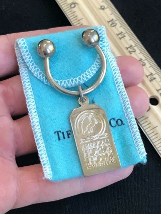 Vintage Tiffany & Co Sterling Silver Keychain Key Ring - American Horse Shows