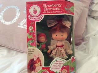 Strawberry Shortcake Doll With Strawberrykin By Kenner