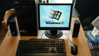 Windows Xp Dual 98 Se Dos Computer P4 3.  0 Ht Ibm Thinkcentre Retro Vintage Games