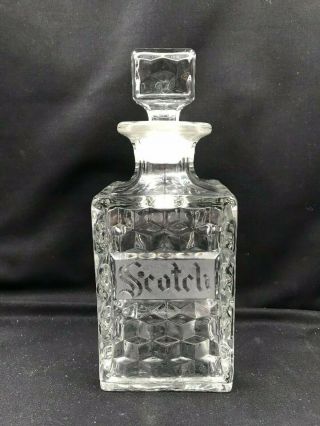 Vintage American Fostoria Scotch Decanter - - Very Rare