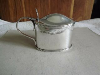 Edwardian Solid Sterling Silver Mustard Pot
