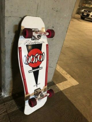 Official Autographed White Christian Hosoi Re Issued Hammer Head Complete
