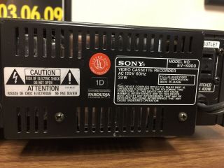 Sony EV - S900 8MM Hi8 HiFi Editing VCR RARE 8