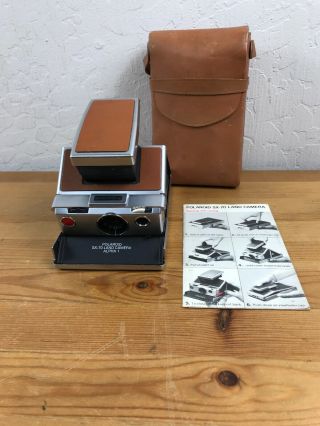 Vintage Polaroid Sx - 70 Alpha 1 Land Camera With Leather Case