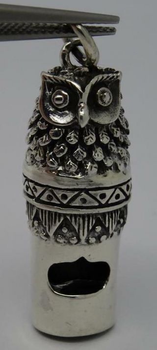 Antique Style Silver Miniature Owl Whistle - Harry Potter Fan