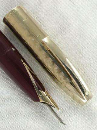 Vintage 1960s Sheaffer Pfm V " Pen For Men " Fountain Pen 14k Nib Restored