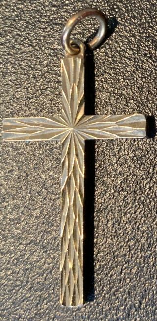 Vintage 9ct Gold Cross Pendant - 5g