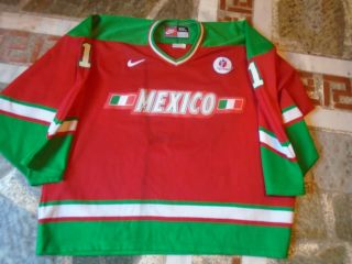 Iihf Mexico Game Worn Green Vintage Jersey 1 Nnob Iihf 90th P Nike