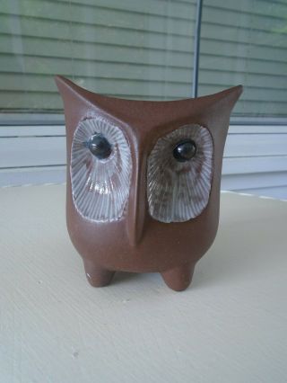Vintage Red Wing Owl Planter Vase