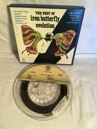 Vintage Reel To Reel Tape Best Of Iron Butterfly Evolution 7 1/2 Ips 4 Track